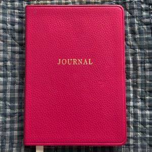 NWT Pink Leather Journal Gold Pages Papyrus